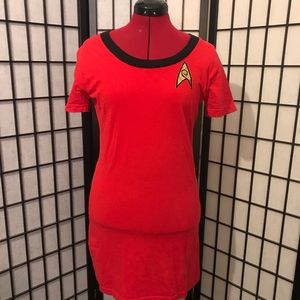 Star Trek red dress Roddenberry Size S